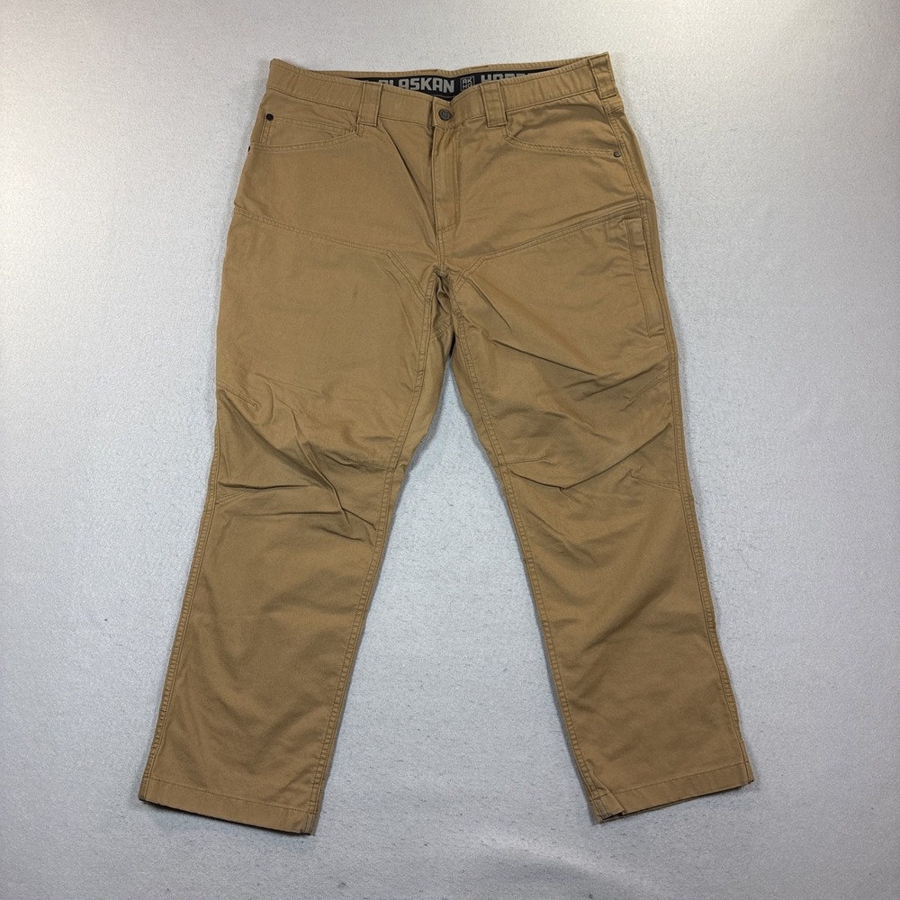 Alaskan Hardgear Pants Mens 38x30 Brown Khaki Standard Fit Duluth Trading Co